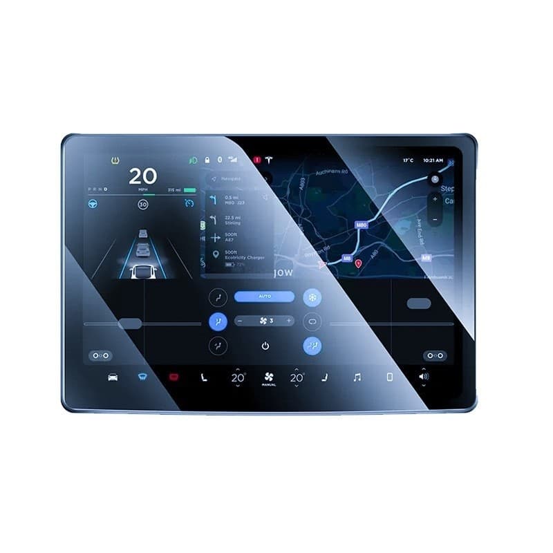 Folie de Sticla Securizata, Flippy, Compatibila cu Tesla Model 3 / Tesla Model Y, Ecran Frontal, Anti Blue-Ray, 4K Ultra HD