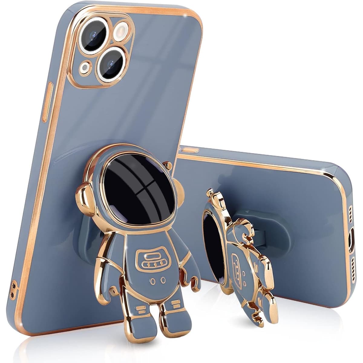 Husa de Protectie TPU 2in1, Flippy, pentru Apple iPhone 14 Plus, Astronaut cu Suport, Antisoc, Rezistenta la Impact