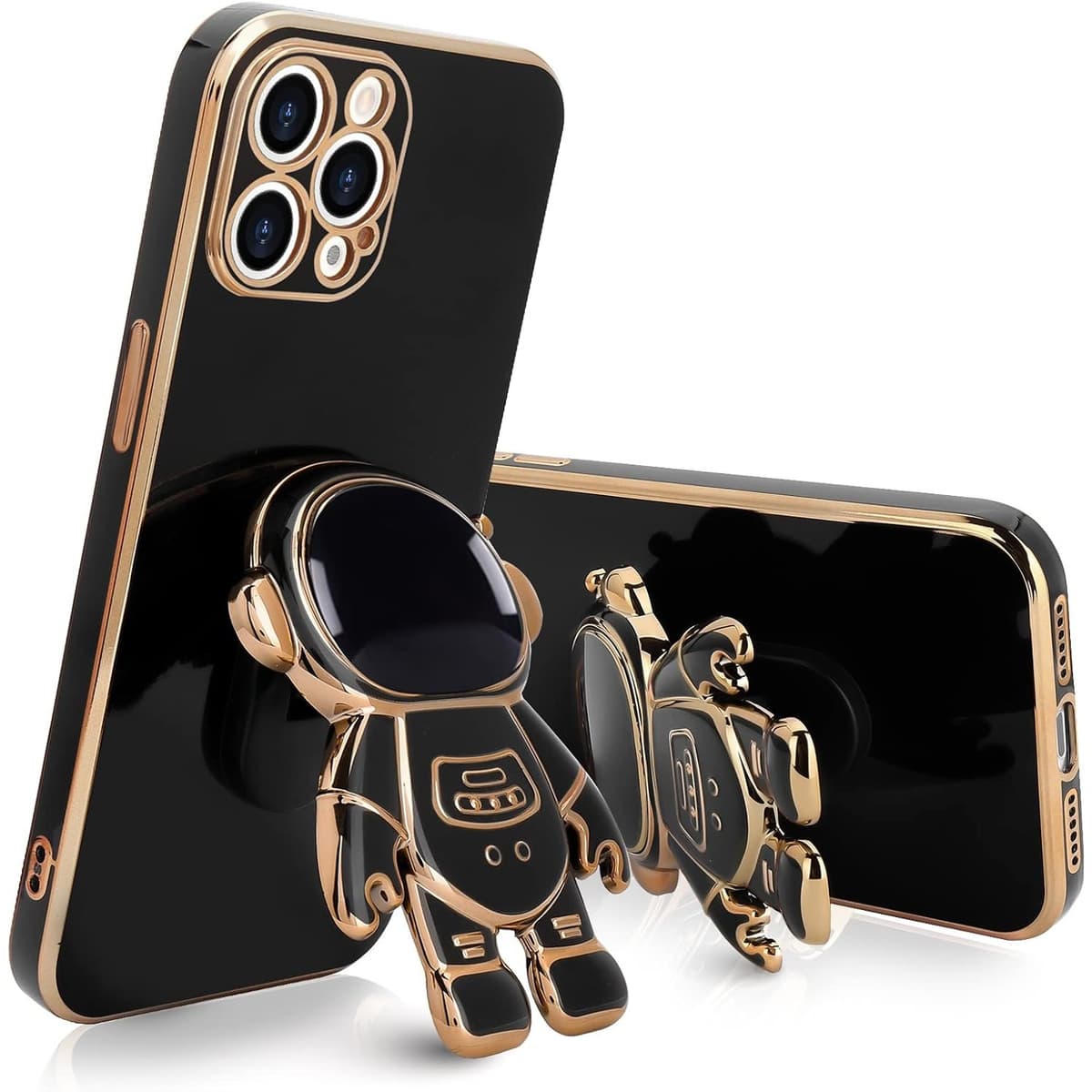 Husa de Protectie TPU 2in1, Flippy, pentru Apple iPhone 14 Pro Max, Astronaut cu Suport, Antisoc, Rezistenta la Impact