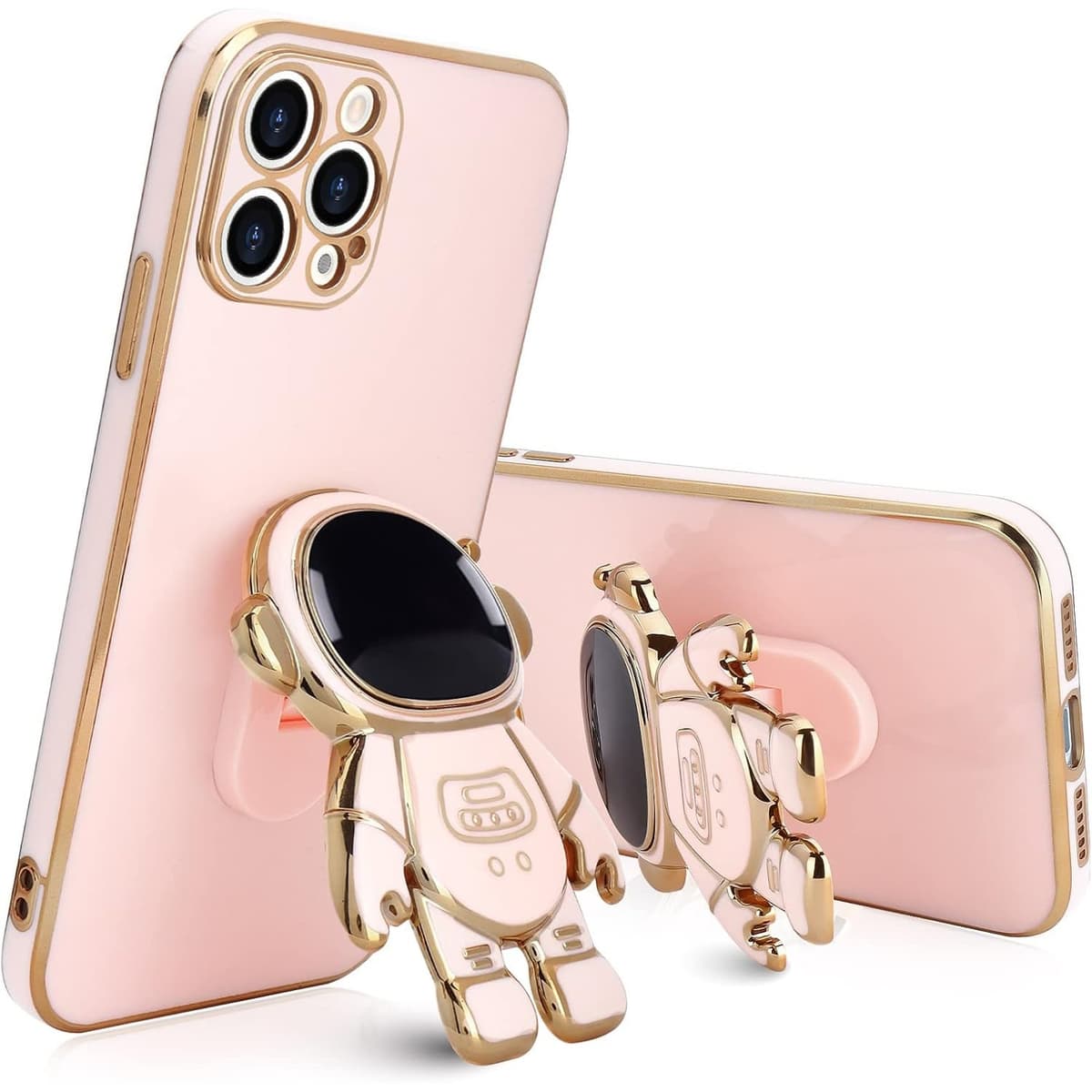 Husa de Protectie TPU 2in1, Flippy, pentru Apple iPhone 14 Pro Max, Astronaut cu Suport, Antisoc, Rezistenta la Impact