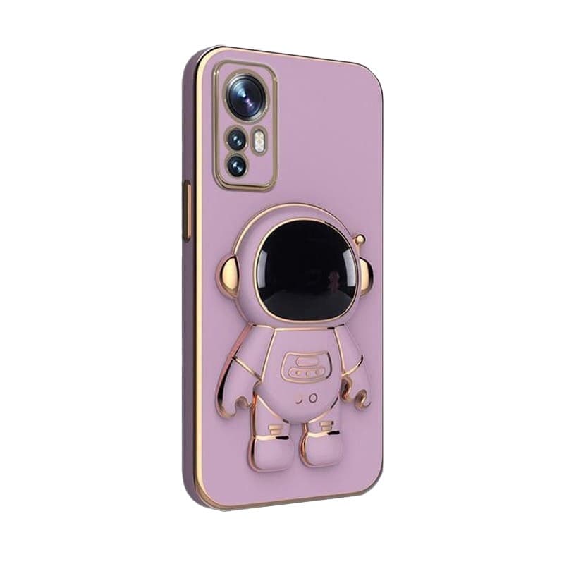 Husa de Protectie 2 in 1, Flippy, Husa de Protectie pentru Samsung Galaxy A15/A15 5G, Model Astronaut cu Suport, din TPU, Mov