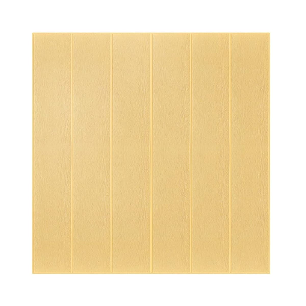 Set 10 Placi Tapet 3D, Flippy, 70 x 70 cm, Grosime 3 mm, din Rasina, Tip Placi de Lemn, Suprafata Acoperita 4.9 mp, Crem