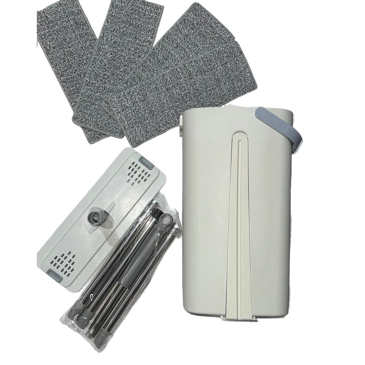 Set de Curatenie, Flippy, Mop si Galeata, Capacitate 5.7 l, 4 Rezerve Microfibra Incluse, Plastic, Utilizare Umeda/Uscata