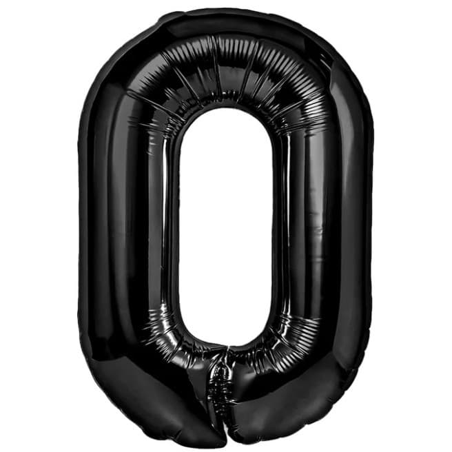 Balon din Folie Metalizata, Flippy, Figurina Cifra, Tema Aniversare 40 cm, Ambalaj Individual, Pai inclus, Umflare cu Aer