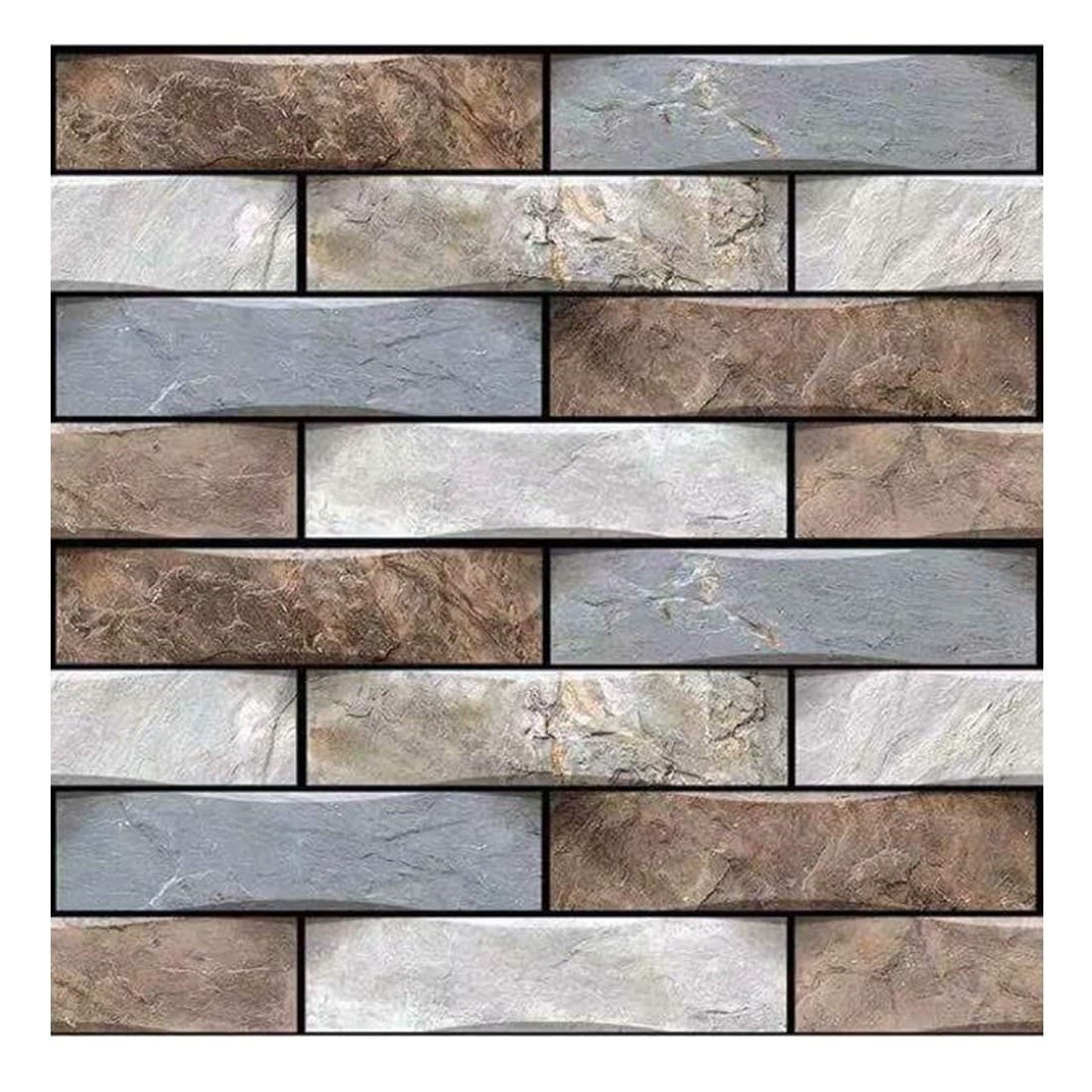 10 x Placi Tapet Autocolant 3D cu Imitatie de Marmura, pentru Perete Bucatarie Sufragerie, Usor de Curatat, Rezistent la