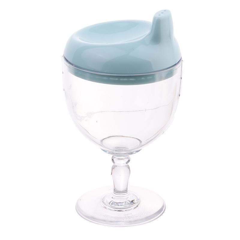 Pahar din Plastic Transparent cu Picior, Flippy, pentru Copii, 14 x 7.7 cm, cu Cioc Antiscurgere, + 3 Ani, Fara Maner