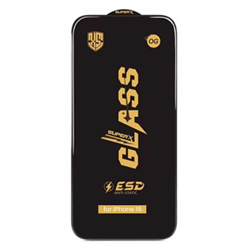 Folie Sticla Securizata pentru iPhone 16, Flippy, Folie compatibila cu Apple iPhone 16, Sticla ESD, Super HD Glass, Anti-static, Margini Negre, Transparent
