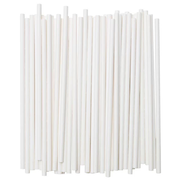 Set 100 Paie, Flippy, din Hartie, 20 cm, Model Uni, Alb