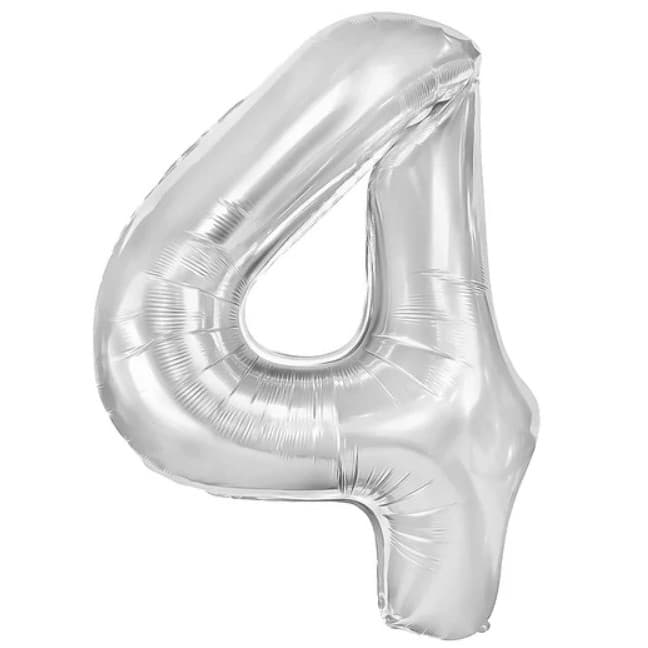 Balon din Folie Metalizata, Flippy, Figurina Cifra, Tema Aniversare 80 cm, Ambalaj Individual, Pai inclus, Umflare cu Aer