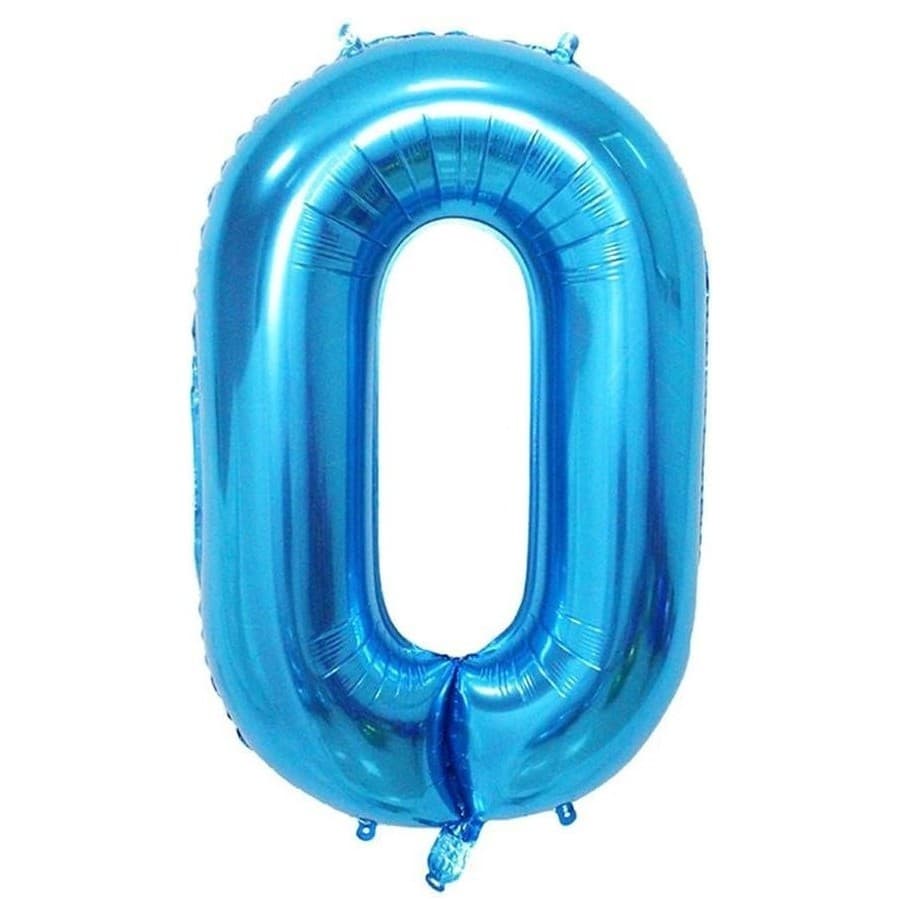 Balon din Folie Metalizata, Flippy, Figurina Cifra, Tema Aniversare 80 cm, Ambalaj Individual, Pai inclus, Umflare cu Aer