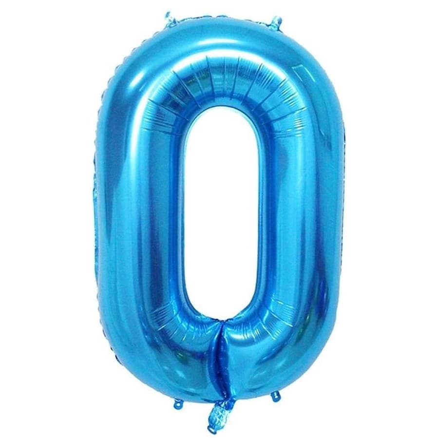 Balon din Folie Metalizata, Flippy, Figurina Cifra, Tema Aniversare 40 cm, Ambalaj Individual, Pai inclus, Umflare cu Aer