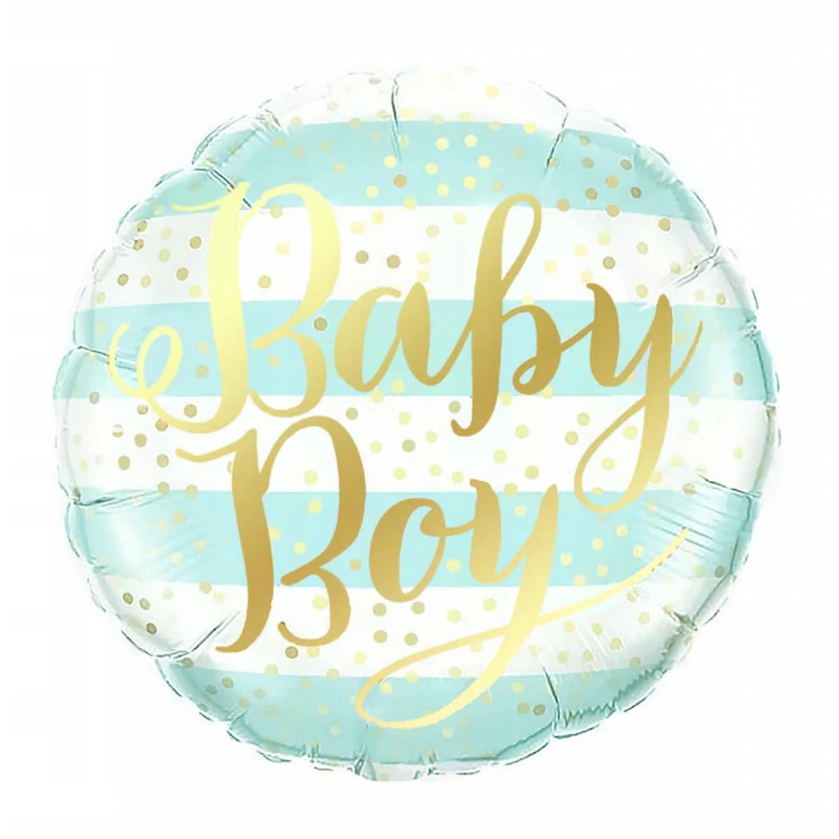 Balon din Folie Metalizata, Flippy, Figurina Cerc, Model Baby Boy, Tematica Gender Reveal, 45 cm, Ambalaj Individual, Pai
