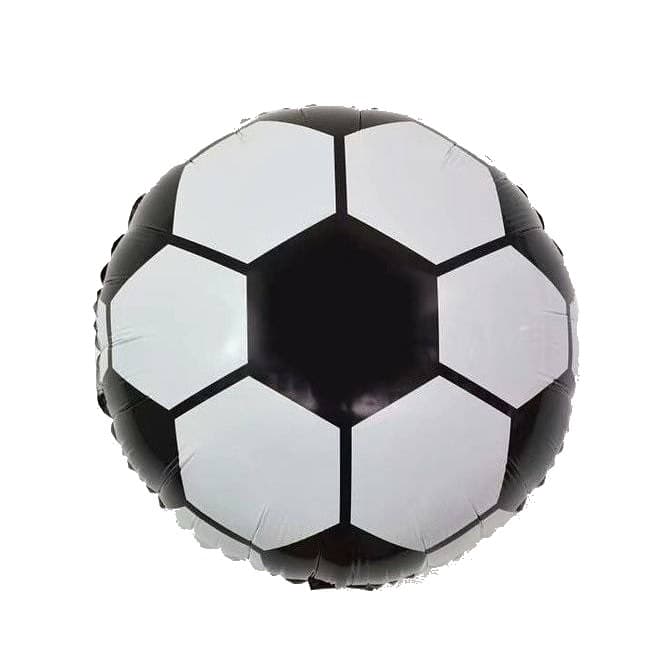 Balon din Folie Metalizata, Flippy, Figurina Cerc, Model Minge de Fotbal, Tematica Sport, 45 cm, Ambalaj Individual, Pai
