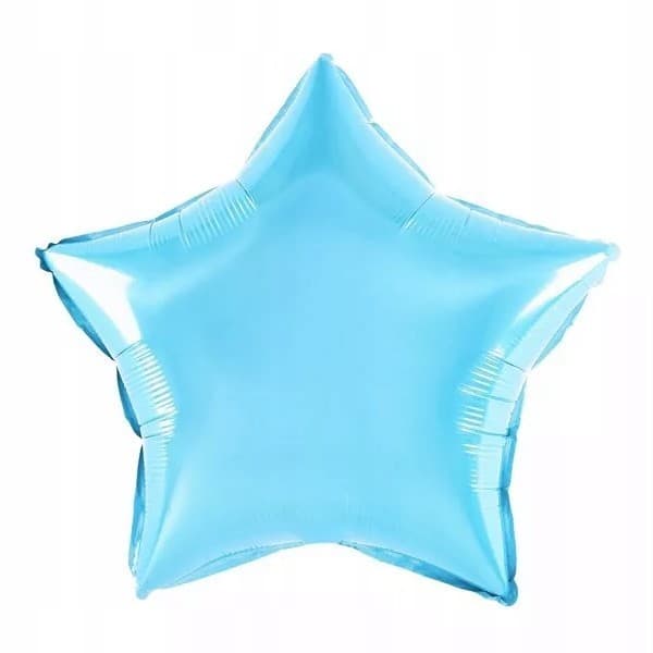 Balon din Folie Metalizata, Flippy, Figurina Stea, Model Simplu, Tematica Aniversare, 40 cm, Ambalaj Individual, Pai Inclus