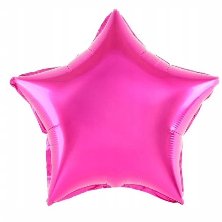 Balon din Folie Metalizata, Flippy, Figurina Stea, Model Simplu, Tematica Aniversare, 40 cm, Ambalaj Individual, Pai Inclus