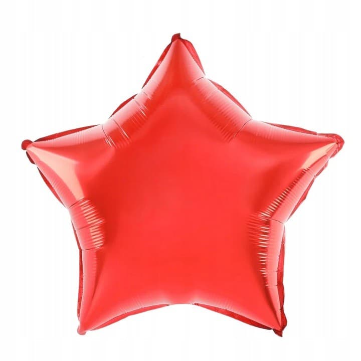 Balon din Folie Metalizata, Flippy, Figurina Stea, Model Simplu, Tematica Aniversare, 40 cm, Ambalaj Individual, Pai Inclus