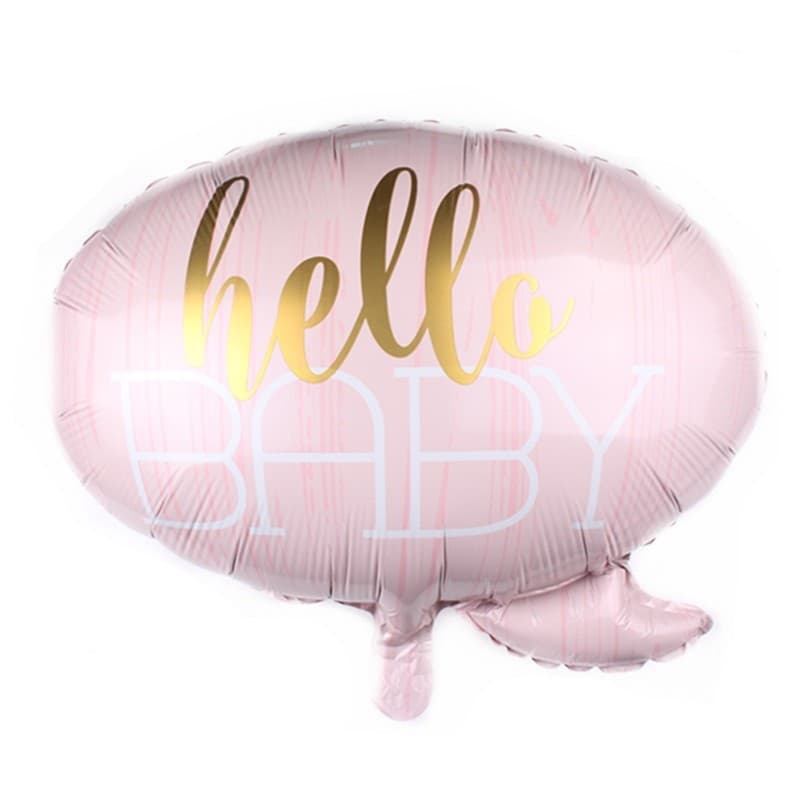 Balon din Folie Metalizata, Flippy, Figurina Norisor, Tema Hello Baby , 59x50 cm, Ambalaj Individual, Pai Inclus, Umflare cu
