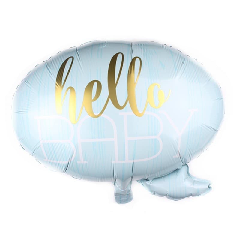 Balon din Folie Metalizata, Flippy, Figurina Norisor, Tema Hello Baby , 59x50 cm, Ambalaj Individual, Pai Inclus, Umflare cu