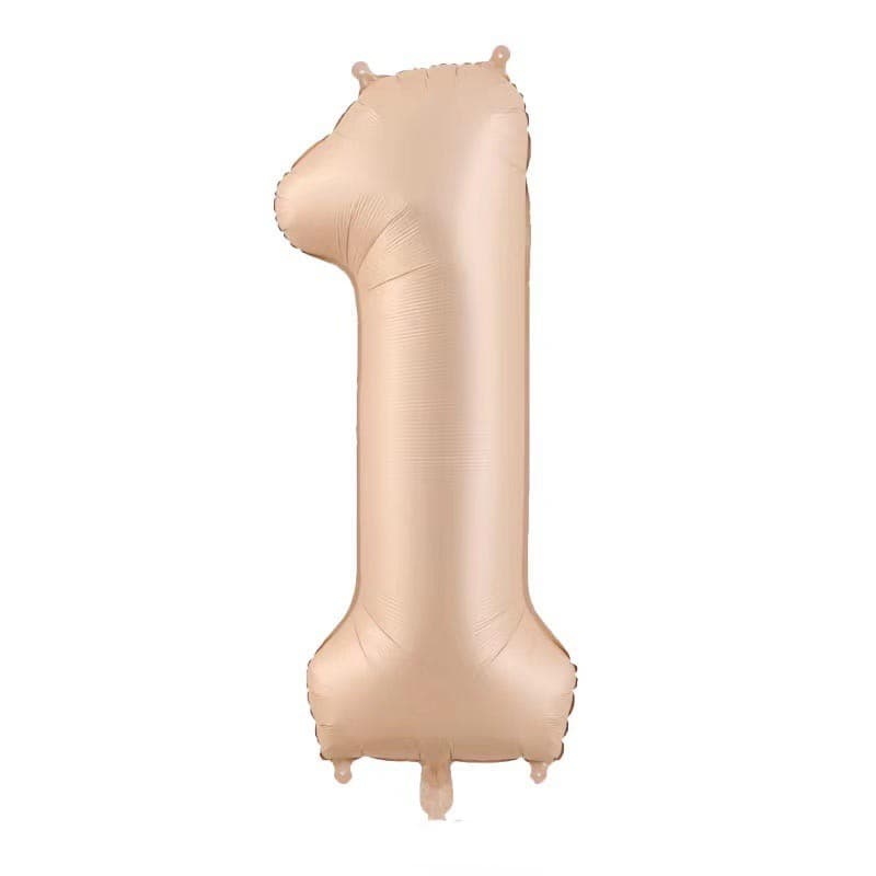 Balon din Folie Metalizata, Flippy, Figurina Cifra, Model 1, Tema Aniversare 100 cm, Ambalaj Individual, Pai Inclus, Umflare