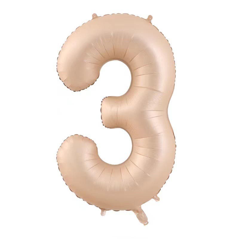 Balon din Folie Metalizata, Flippy, Figurina Cifra, Model 3, Tema Aniversare 100 cm, Ambalaj Individual, Pai Inclus, Umflare