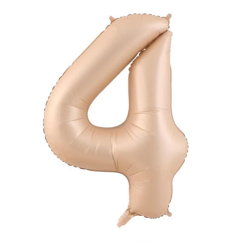 Balon din Folie Metalizata, Flippy, Figurina Cifra, Model 4, Tema Aniversare 100 cm, Ambalaj Individual, Pai Inclus, Umflare