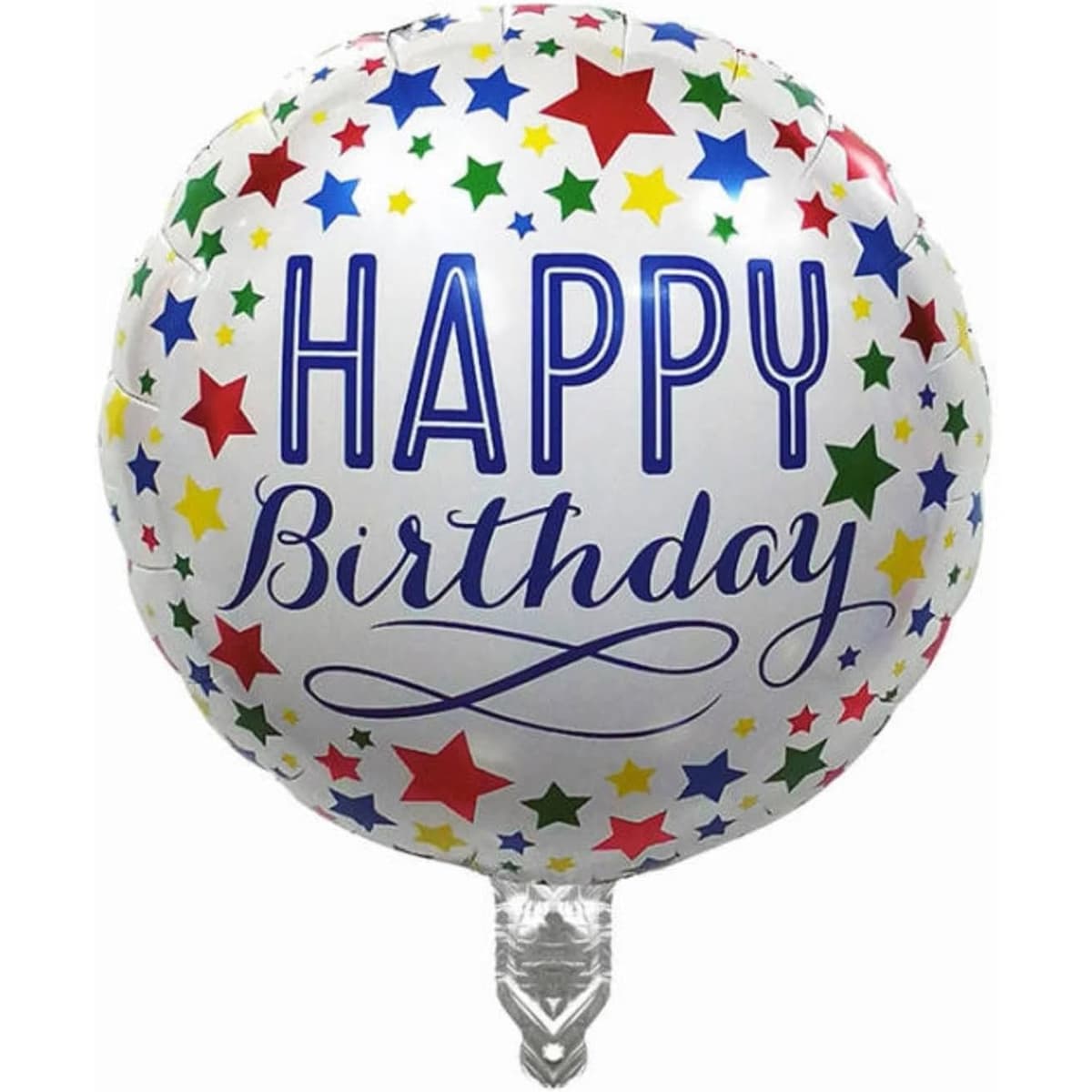 Balon din Folie Metalizata, Flippy, Mini Figurina Rotunda, Model Happy Birthday, Tema Aniversare, 45 cm, Ambalaj Individual
