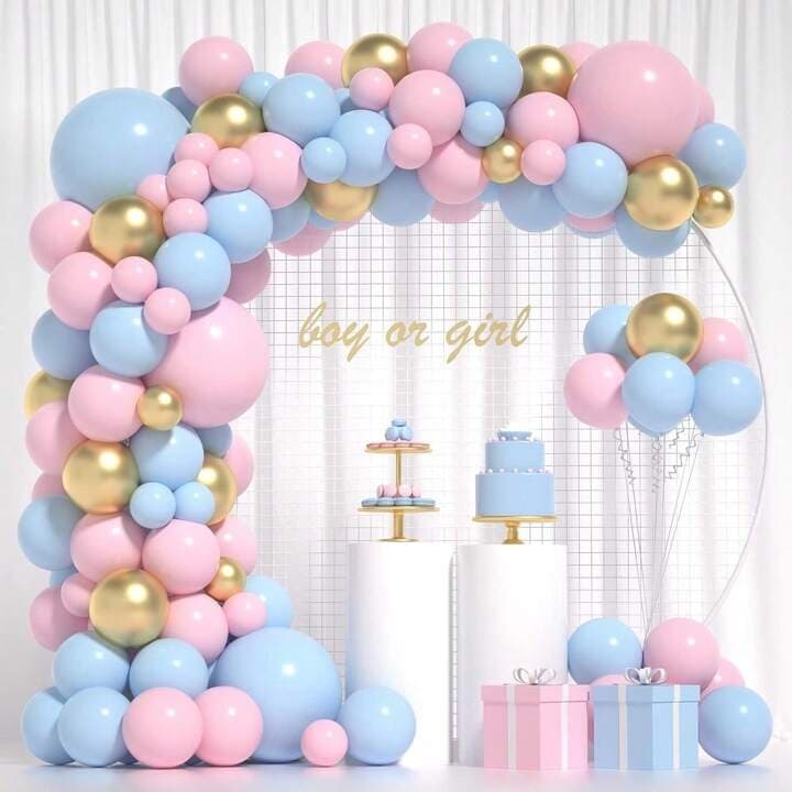 Baloane decorative pentru BABY SHOWER, Flippy, Arcada Set 106 baloane din latex, Model Petrecere, Baloane Party, 12 cm, 30