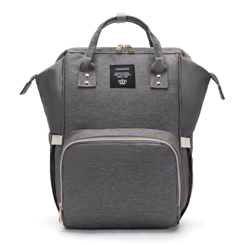 Rucsac Multifunctional pentru Mamici, Flippy, din Panza Oxford, Compartimentare Multipla, Impermeabil, 43 x 18 x 26 cm, Gri