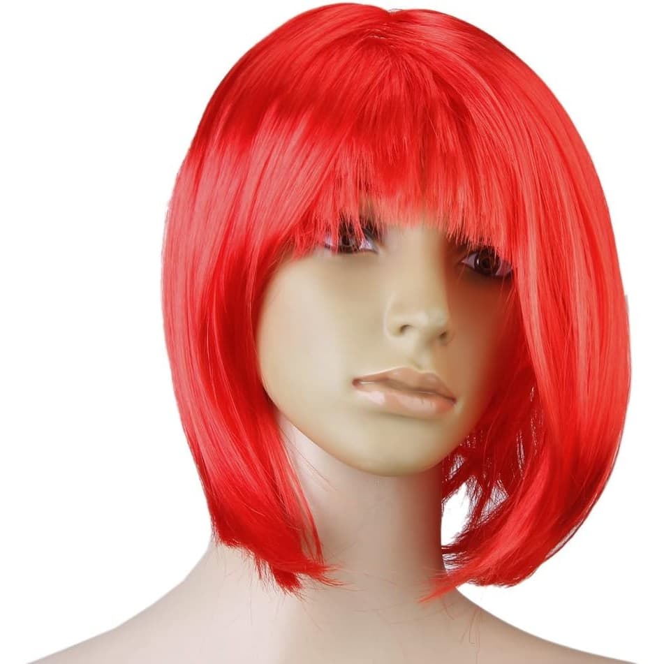 Peruca Cosplay, Flippy, Tunsoare Bob cu Breton, pentru Carnaval, Halloween, Petreceri Tematice, din PET, Marime Universala