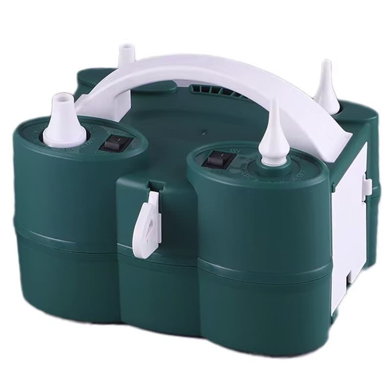Pompa Electrica de Umflat Baloane, Flippy, cu Doua Iesiri, 220V, Putere 600W, Accesorii petrecere, Verde