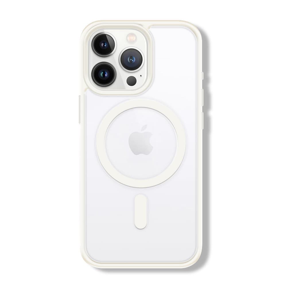 Husa MagSafe Premium Flippy pentru APPLE iPhone 11, Full Cover, Silicon + Policarbonat, Încărcare Wireless, Alb - Transparent