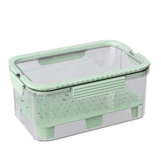Cutie pentru Depozitare Alimente, Flippy, de Uz Casnic, 2 Compartimente, Zona pentru Gheata, Mentinere Fresh, cu Maner