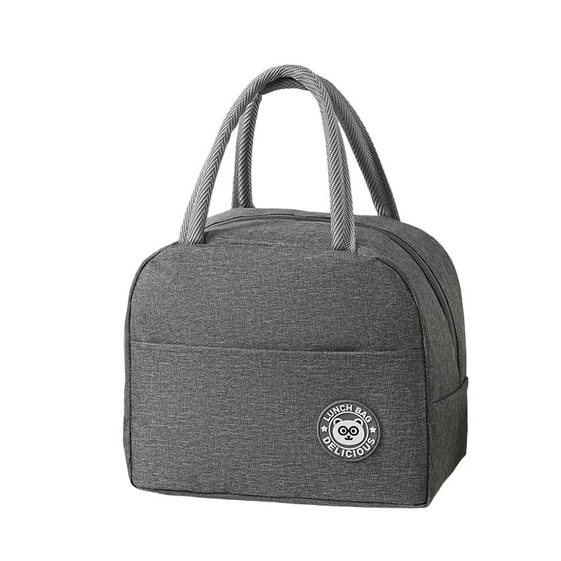 Geanta Termica pentru Pranz, Flippy, Multifunctionala, Compartimentata, Impermeabila, cu Manere, Buzunar Exterior, 22x14x19 cm, Gri