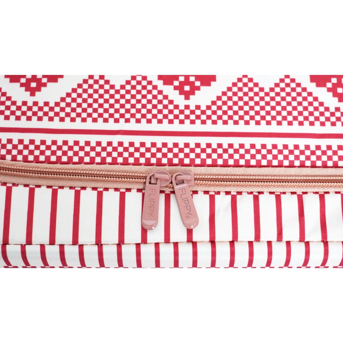 Cutie de Depozitare Pliabila, Flippy,100 L din Bumbac si In, 60X42X40 cm, Fereastra Frontala, 2 Usi de Acces cu Fermoar