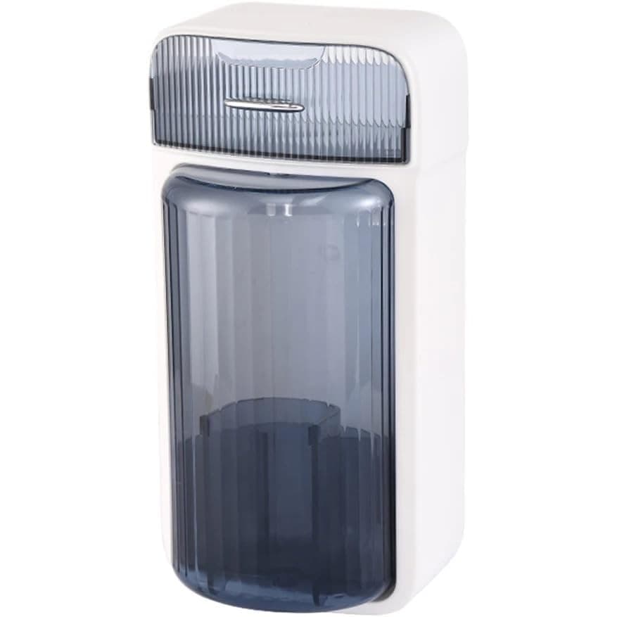 Organizator Baie, Flippy, 4 Compartimente si 1 Sertar, Rotire 360 Grade, din PP+PET, 27.5 x 16 x 11 cm, Albastru
