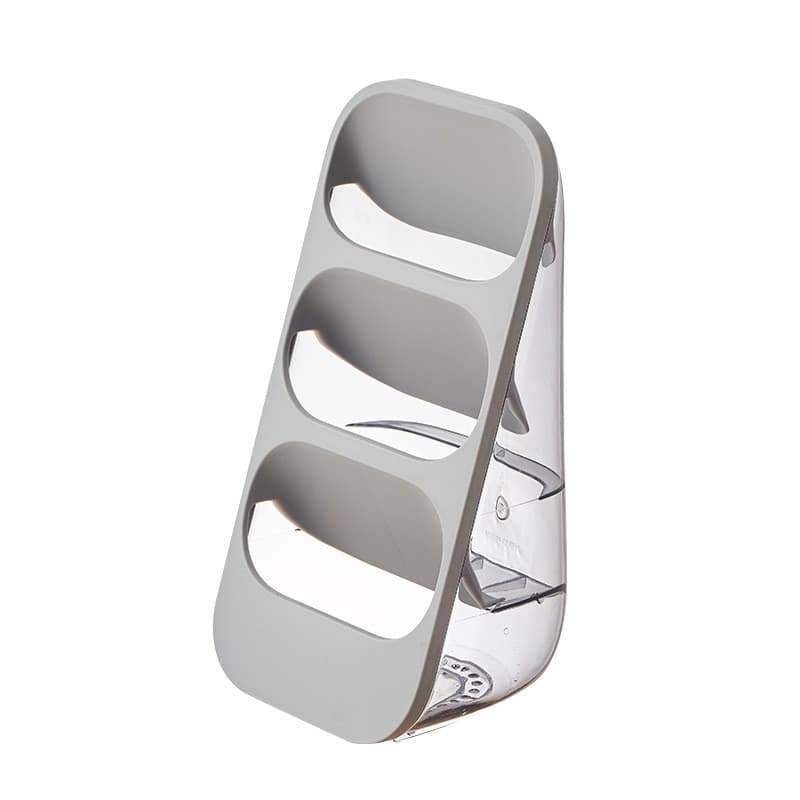 Suport - Organizator pentru Tacamuri, Flippy, 3 Compartimente, Suport pentru Cosmetica, Ustensile, Material PP Durabil, 33 x