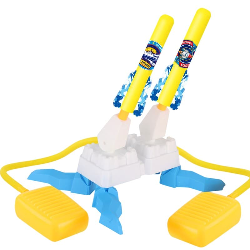 Jucarie pentru Copii, Flippy, Lansator de Rachete cu Piciorul, Doua Lansatoare, 6 Rachete Fara Lumini, 33x25x27 cm