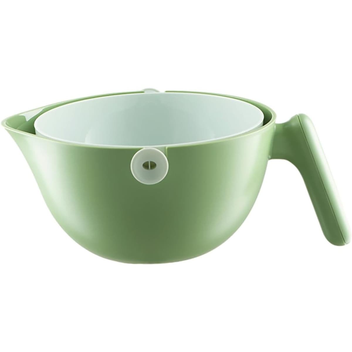 Bol cu Doua Straturi, Flippy, pentru Fructe, Legume, cu Cos de Scurgere a Apei, 2L, din ABS+PP, 29.9 x 22.5 x 11.8 cm