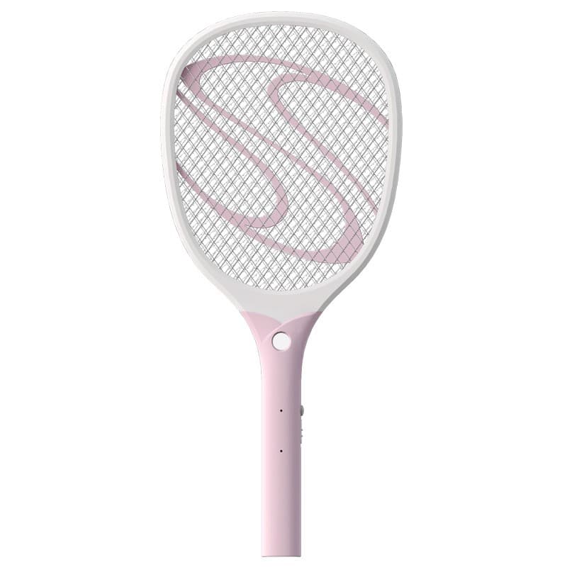 Paleta Electrica pentru Tantari, Muste sau Insecte LED, Flippy, Plastic, Casa si Gradina, Anti-insecte, Alb-Roz