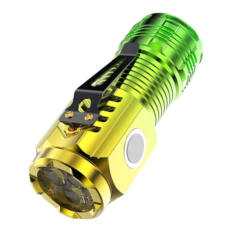 Lanterna cu 3 Nuclee Led, Flippy, Incarcare USB, Autonomie 4-20h, Raza Maxima 100-200 m, 5W, 4 x 4 x 9 cm, Suport de Agatat
