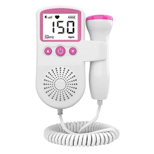 Monitor Fetal Doppler, Flippy, Monitorizare Sarcina, Ritm Cardiac, Ecran LCD 4.5 cm, 2 x Baterii AA (neincluse), Portabil, din ABS, 12.8 x 9.6 x 3