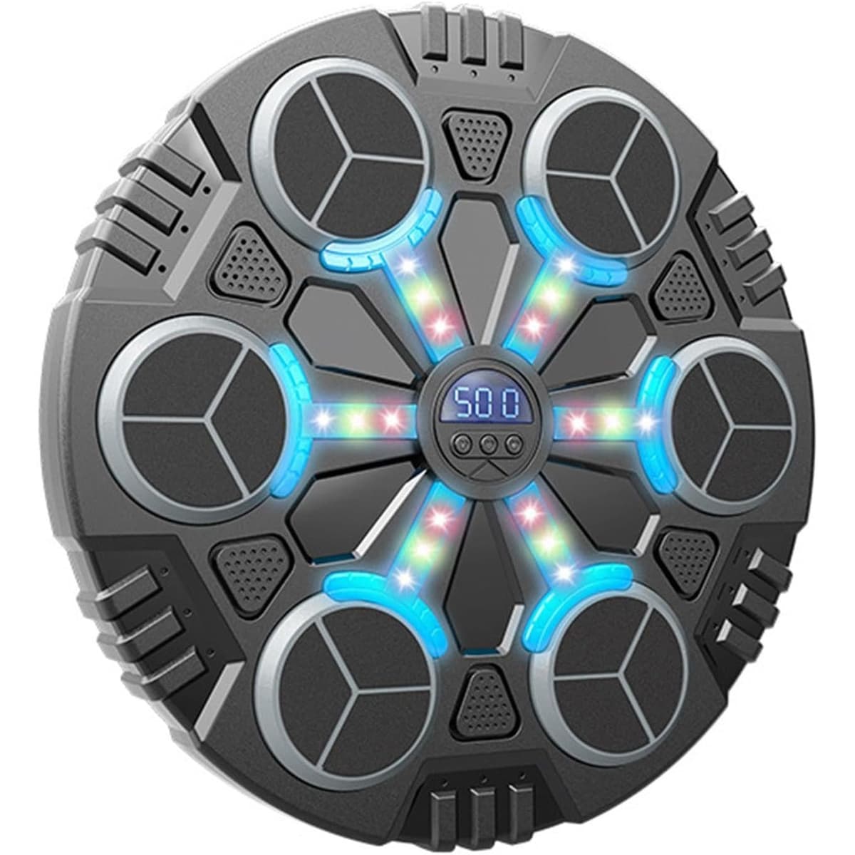 Jucarie de Boxat cu Muzica si Lumini, Flippy, Manusi Incluse, Bluetooth, Incarcare USB, Aplicare cu Ventuze, 6 Tinte