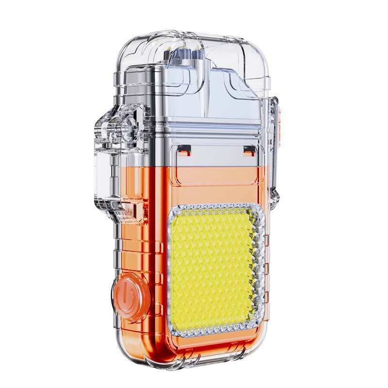 Lanterna Tip Breloc cu Bricheta, Flippy, Impermeabila, 3 Moduri Iluminare, 300 mAh, Incarcare USB-C, COB, Raza de Actiune 50