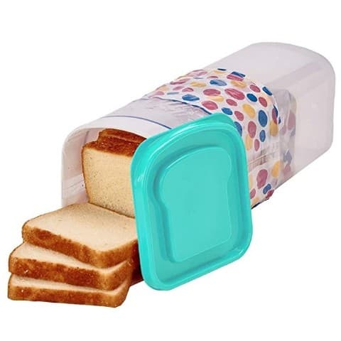 Cutie Depozitare Paine, Flippy, din Plastic, 34 x 13 cm, Pastreaza Prospetimea, Capac Verde