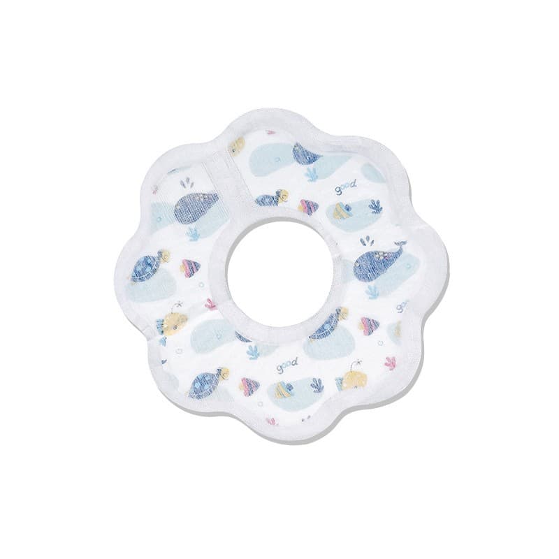 Set 10 Bavete de Unica Folosinta, Flippy, Model Animalute Marine, pentru Bebelusi, din Bumbac, Impermeabil, 28 x 28 cm