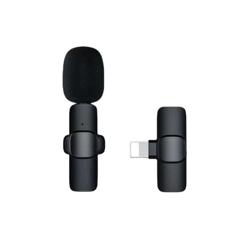 Microfon Lavaliera Wireless, Flippy, 1 Microfon si 1 Receptor Tip Lightning, Autonomie 1-3h, Bluetooth 5.0, 70dB, Baterie 50