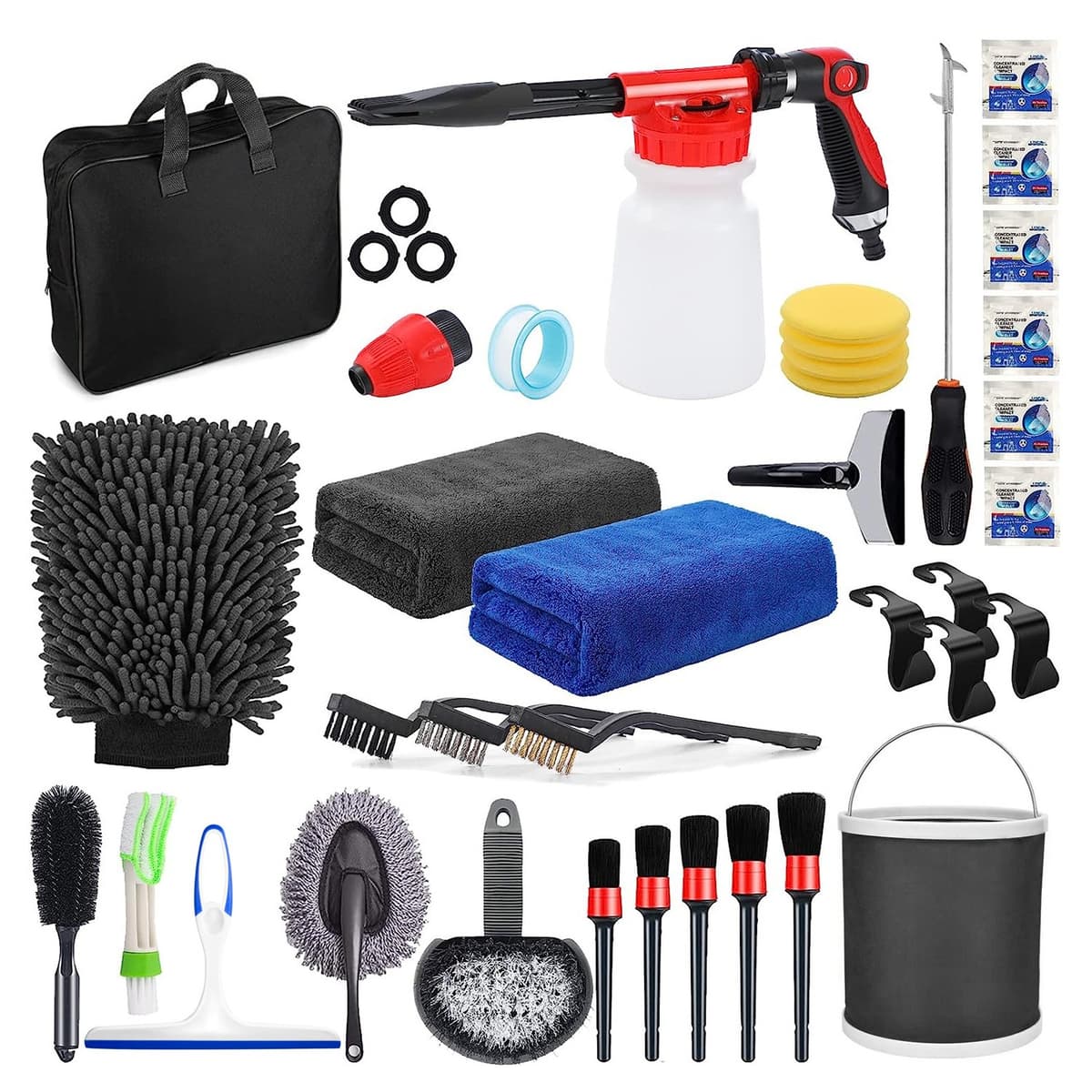 Accesorii pentru Curatare Auto, Flippy, Set 35 bucati, Accesorii pentru Detailing Auto, Accesorii pentru Curatare Auto in