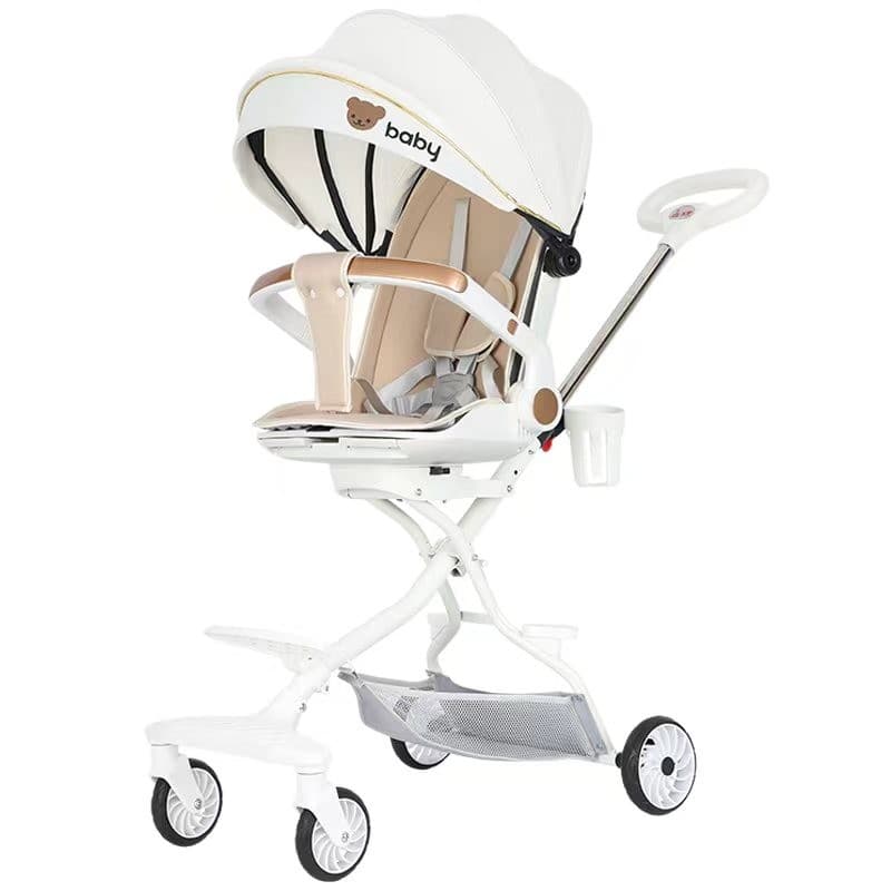 Carucior Sport Flippy 3in1, 6-36 Luni, Reversibil, Pliabil, Tavita pentru Masa, Pozitie de Somn, Centura de Siguranta, Roti