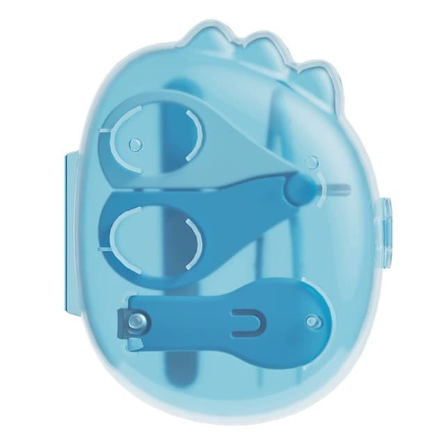 Set 4in1 de Ingrijire Unghii pentru Bebelusi, Flippy, Cutie de Depozitare Dinozaur Transparent, 0-6 Ani, 11.5 x 9 x 3 cm