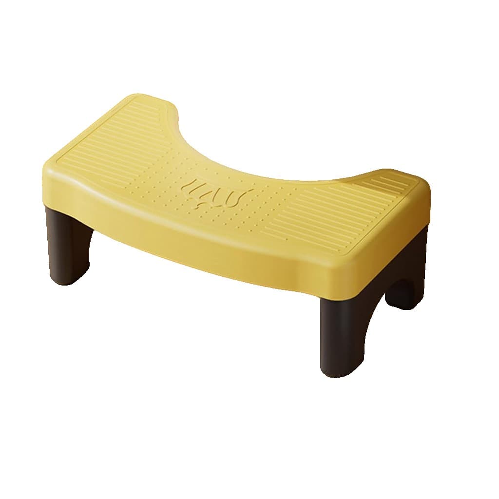 Scaunel WC, Flippy, Tratament Impotriva Hemoroizilor si Constipatiei, Scaun Inaltator WC Copii, Suport Picioare WC, Taburet Inaltator Pozitia Corecta Ghemuit Pe WC, Plastic Rezistent, 17x22x38 cm, Galben